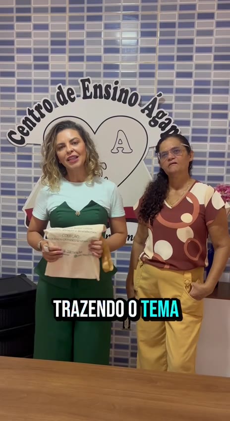 Registro em vídeo após a formação no Centro de Ensino Ágape
